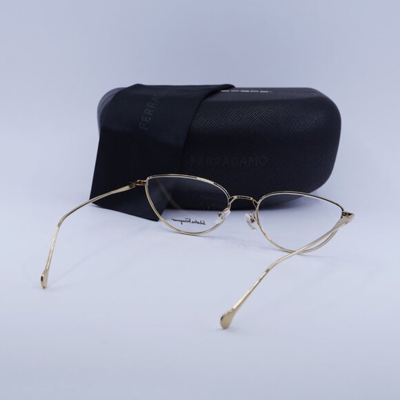 🕶️ New Salvatore Ferragamo SF2188 050 Eyeglasses - Palladium/Gold Frame 55mm - Picture 10 of 10